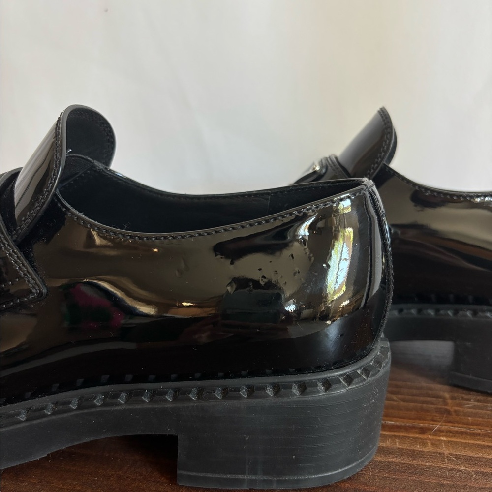 Prada Patent Leather Logo Loafers - Picture 7 of 9